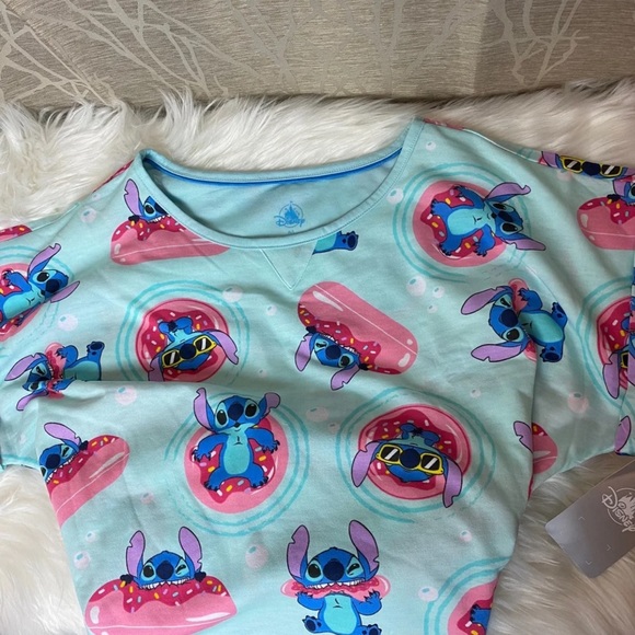 DISNEYLAND DISNEY STITCH WOMEN PAJAMA TSHIRT DRESS - Picture 4 of 10